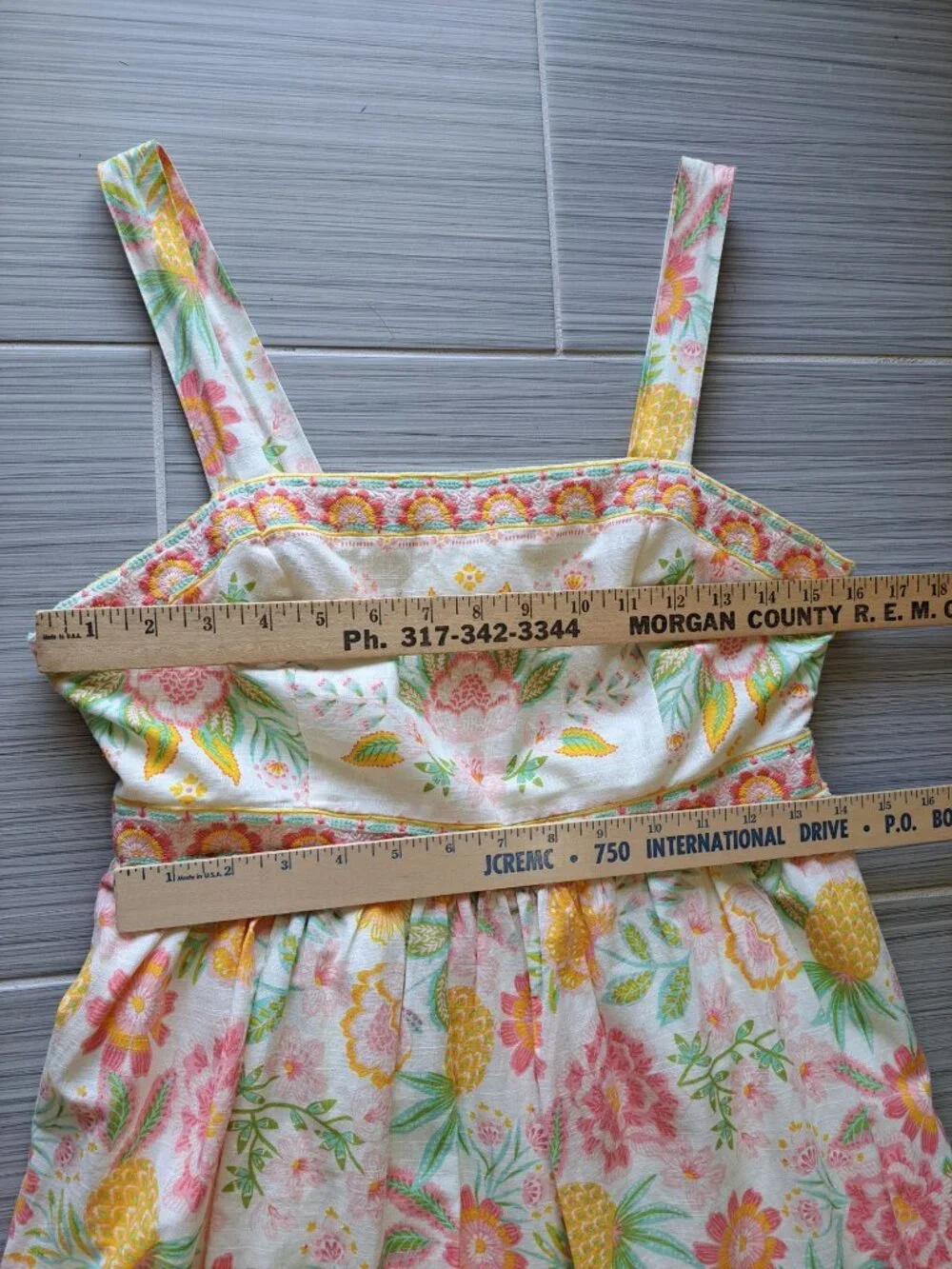 Rachel Zoe Embroidered Maxi Dress Tiered Womens Floral Size 6 Pastel Cottagecore - Picture 11 of 15